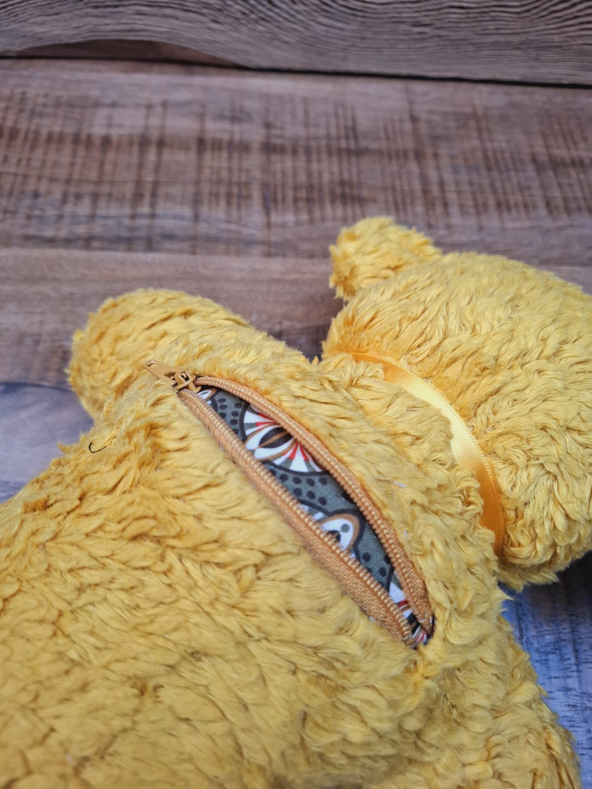 Dhoortje zorgenvriendje rits okergeel Dhoortje verzwaringsknuffel Okergeel - Afbeelding 3