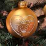 Dhoortje kerstbal goud