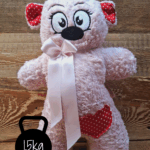 Dhoortje verzwaringsknuffel licht roze-rood