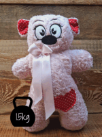 Dhoortje verzwaringsknuffel licht roze-rood