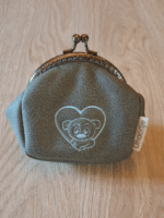 Groen lederen portemonnee