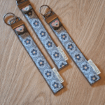 Sleutelhanger lederlook groen