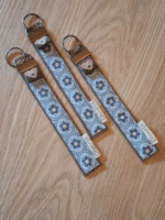 Sleutelhanger lederlook groen