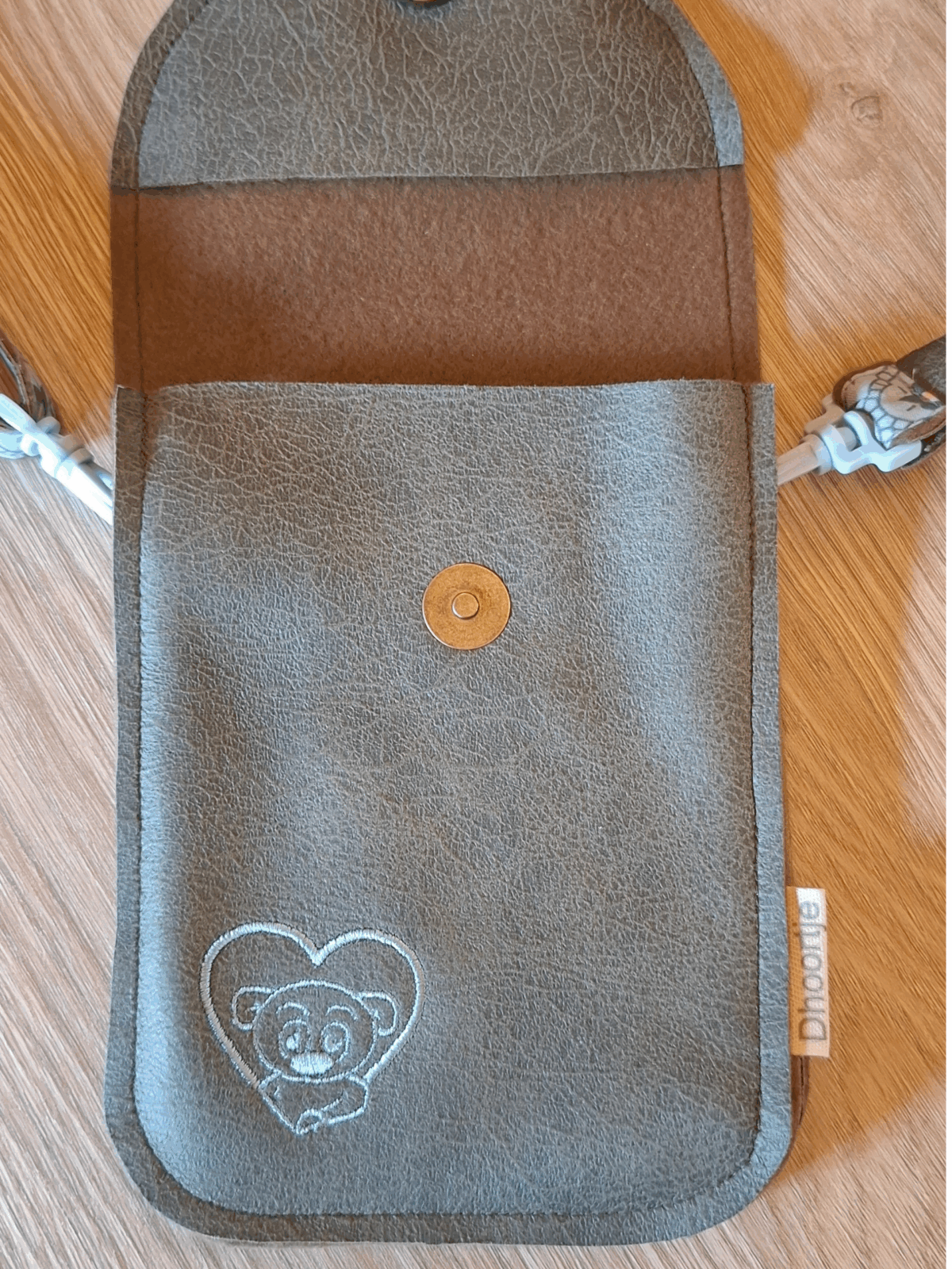 Groen lederlook tasje - Afbeelding 2