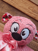 Dhoortje met hartslag oud-roze - Afbeelding 2