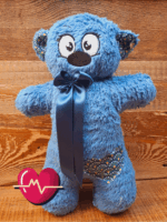 Dhoortje met hartslag blauw