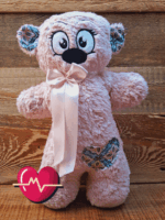 Dhoortje met hartslag roze