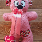 Dhoortje met hartslag oud-roze