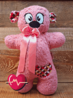 Dhoortje met hartslag oud-roze